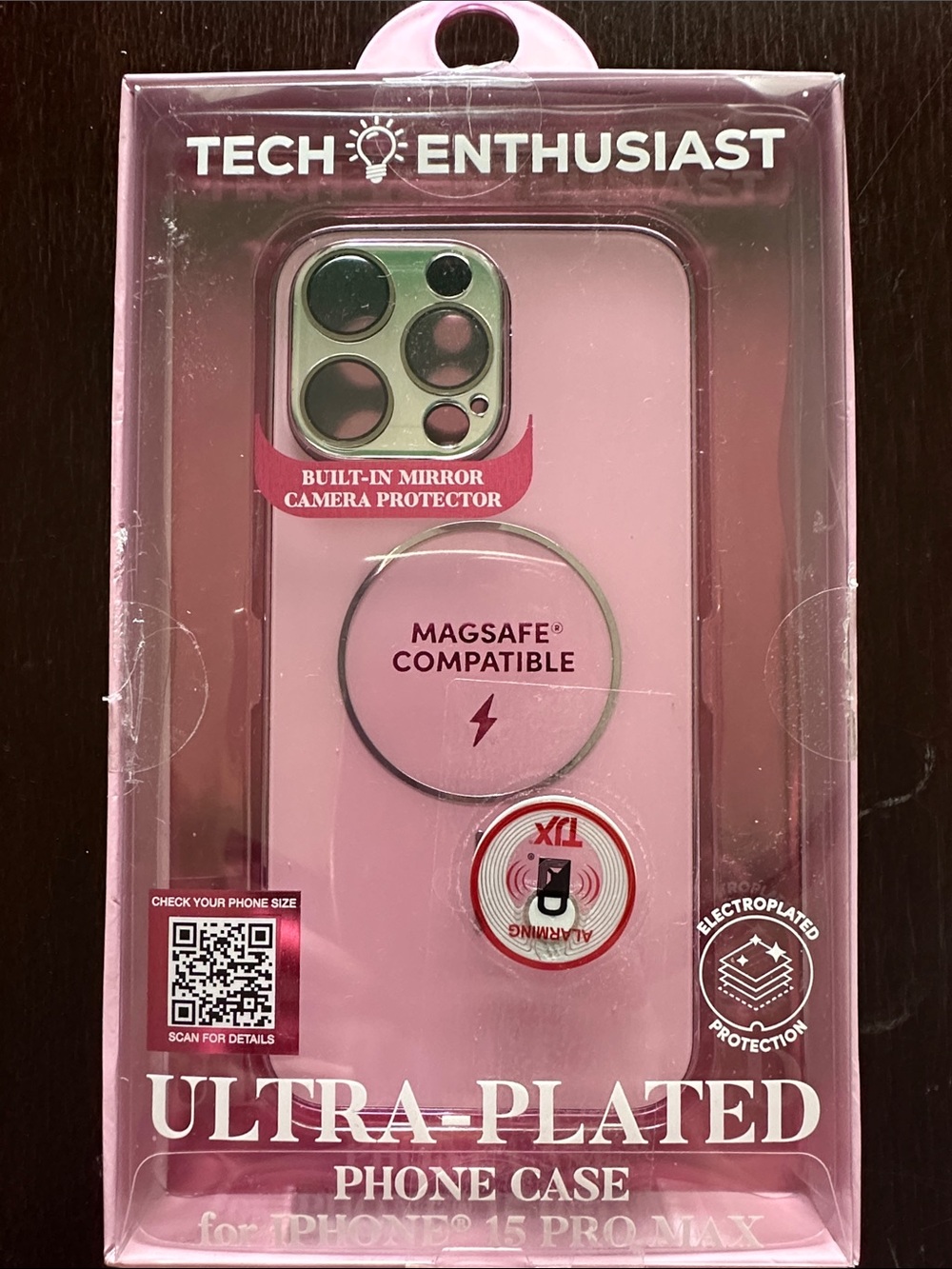 iPhone 15 Pro Max MagSafe Compatible Pink Phone Case